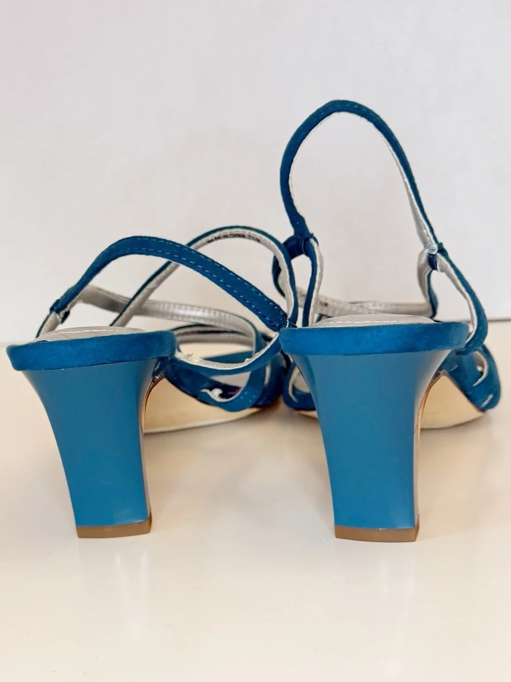 Bandolino Blue Strappy Block Heel Sandals